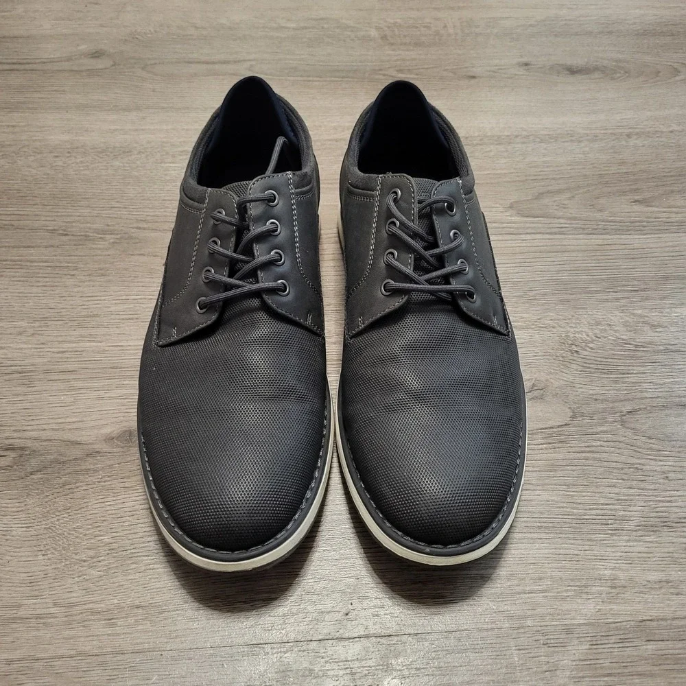 ALDO Men's Dark Gray‎ Textured Oxford Derby Shoes Lace Up Office Business 9.5